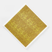 Woodland Leaves Gold Rabbit William Morris Pattern Servet (Hoek)