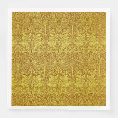 Woodland Leaves Gold Rabbit William Morris Pattern Servet (Voorkant)