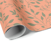 Woodland Leaves Pattern Cadeaupapier (Rol Hoek)