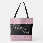 Woodland Leaves Pink Rabbit William Morris Pattern Tote Bag (Voorkant)