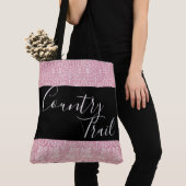 Woodland Leaves Pink Rabbit William Morris Pattern Tote Bag (Dichtbij)