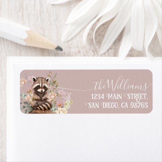 Woodland lente bloemengroet Baby Shower Etiket (Insitu)