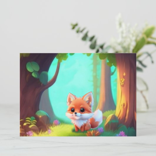 Woodland Leuke baby vos, Kaart (Staand voorkant)