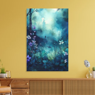 Woodland Light: magische weide Canvas Afdruk