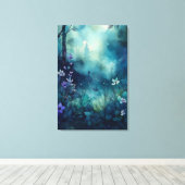 Woodland Light: magische weide Canvas Afdruk (Insitu (Houten vloer))