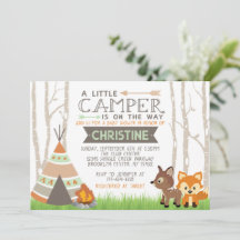 Woodland Little Camper Teepee Baby shower