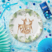 Woodland Little Deer Baby shower Papieren Bordje (Feest)