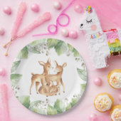Woodland Little Deer Baby shower Papieren Bordje (Feest)