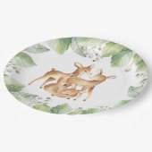 Woodland Little Deer Baby shower Papieren Bordje (Gekanteld)