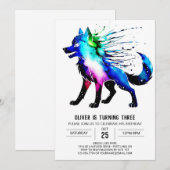 Woodland Little Wolf Digitale Jongen Verjaardag Kaart (Voorkant / Achterkant)