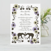 Woodland Love Zonnebloem bruiloft Kaart (Staand voorkant)