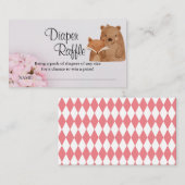 Woodland Luier loterij ticket baby shower (Voorkant / Achterkant)