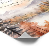 Woodland Luier Raffle Teken Herfst Baby shower Jon Poster (Hoek)