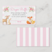 Woodland Lumberjack Baby shower Diaper Raffle Card Informatiekaartje (Voorkant / Achterkant)