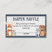 Woodland Lumberjack Baby shower Diaper Raffle Kaar Informatiekaartje (Voorkant)