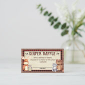 Woodland Lumberjack Baby shower Diaper Raffle Kaar Informatiekaartje (Staand voorkant)