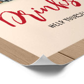 Woodland Lumberjack Baby shower Drinken Poster (Hoek)