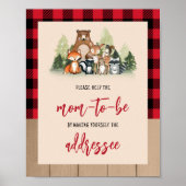 Woodland Lumberjack Baby shower Envelope Station Poster (Voorkant)