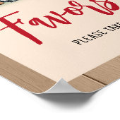 Woodland Lumberjack Baby shower Favors Poster (Hoek)