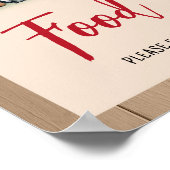 Woodland Lumberjack Baby shower Voedsel Poster (Hoek)