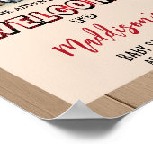 Woodland Lumberjack Baby shower Welkom Poster (Hoek)
