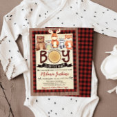 Woodland Lumberjack Boy Baby shower Uitnodiging