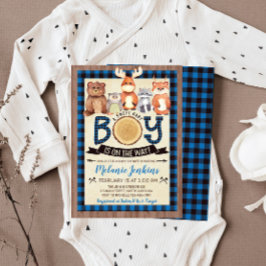 Woodland Lumberjack Boy Baby shower Uitnodiging