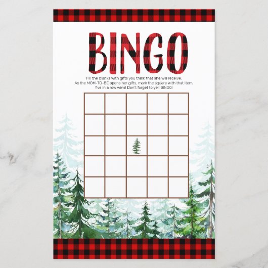 Woodland Lumberjack Forest Bingo Game (Voorkant)