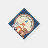 Woodland Lumberjack Verjaardagsfeestje Servetten (Hoek)