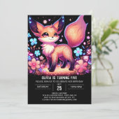 Woodland Majestic Fox digitale verjaardag Kaart (Staand voorkant)