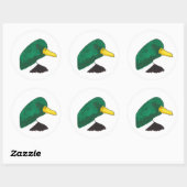 Woodland Mallard Duck Ronde Sticker (Vel)