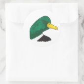 Woodland Mallard Duck Ronde Sticker (Tas)