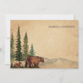 Woodland Mama & Baby Beer Notitiekaartje (Voorkant)