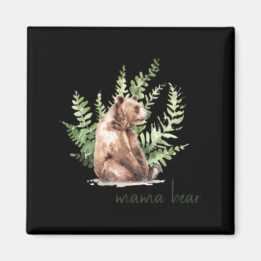 Woodland Mama Bear Baby Shower  Magneet (Voorkant)