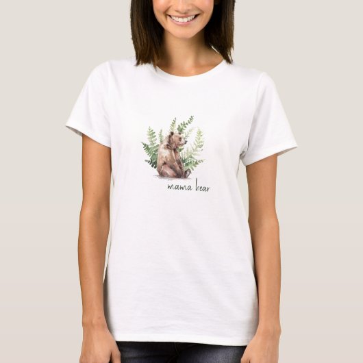 Woodland Mama Beer Baby shower T-shirt (Voorkant)