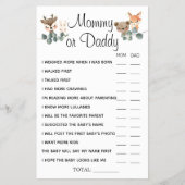 Woodland mama of papa Hij zei dat ze een spelkaart Flyer (Voorkant)
