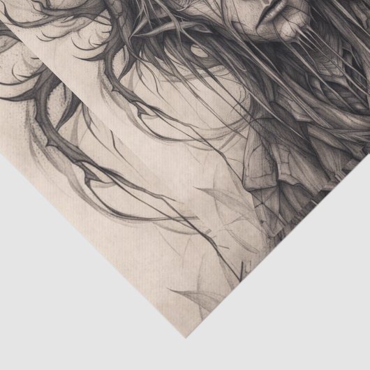 Woodland Man Forest Decoupage papier (Detail)