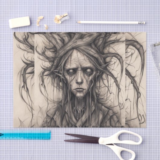 Woodland Man Forest Decoupage papier (Craft)