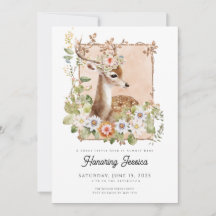 Woodland Manor Baby shower Invitation