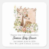 Woodland Manor Baby Shower Sticker Velletje (Voorkant)