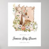Woodland Manor Baby shower Welcome Sign Poster (Voorkant)
