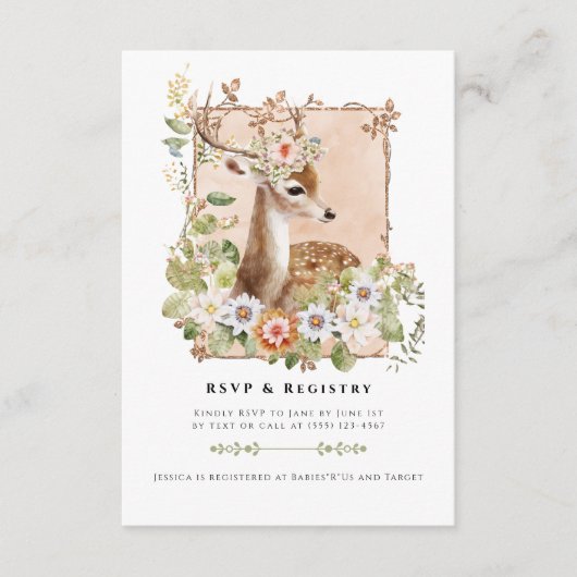 Woodland Manor RSVP Details Enclosure Kaart (Voorkant)