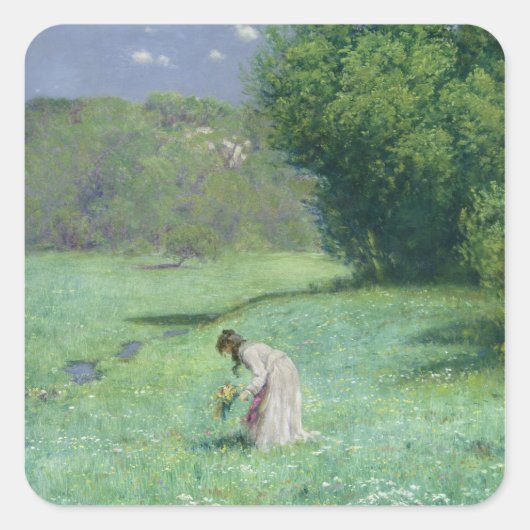 Woodland Meadow, 1876 Vierkante Sticker (Voorkant)