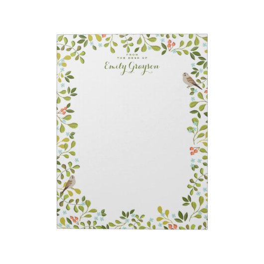 Woodland Meadow Personalized Social Stationery Notitieblok (Linkerzijde)