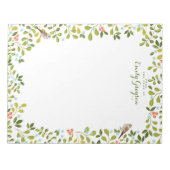 Woodland Meadow Personalized Social Stationery Notitieblok (Voorkant)