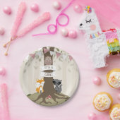 Woodland Meisje Baby shower Papieren Bordje (Feest)