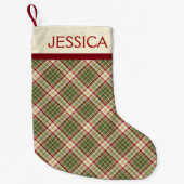 Woodland met kerstpatroonpatroonpatroon - Aangepas Kleine Kerstsok (Voorkant)