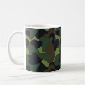 Woodland Militaire Camo Green Brown Black Pattern Koffiemok (Links)