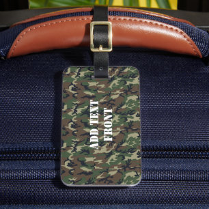 Woodland Militaire Camouflage Bagagelabel