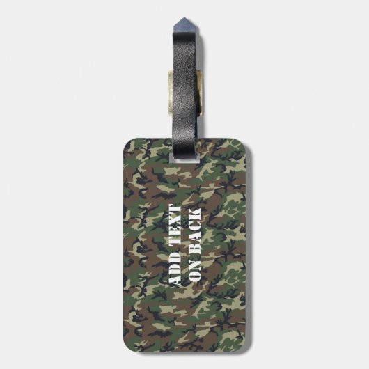Woodland Militaire Camouflage Bagagelabel